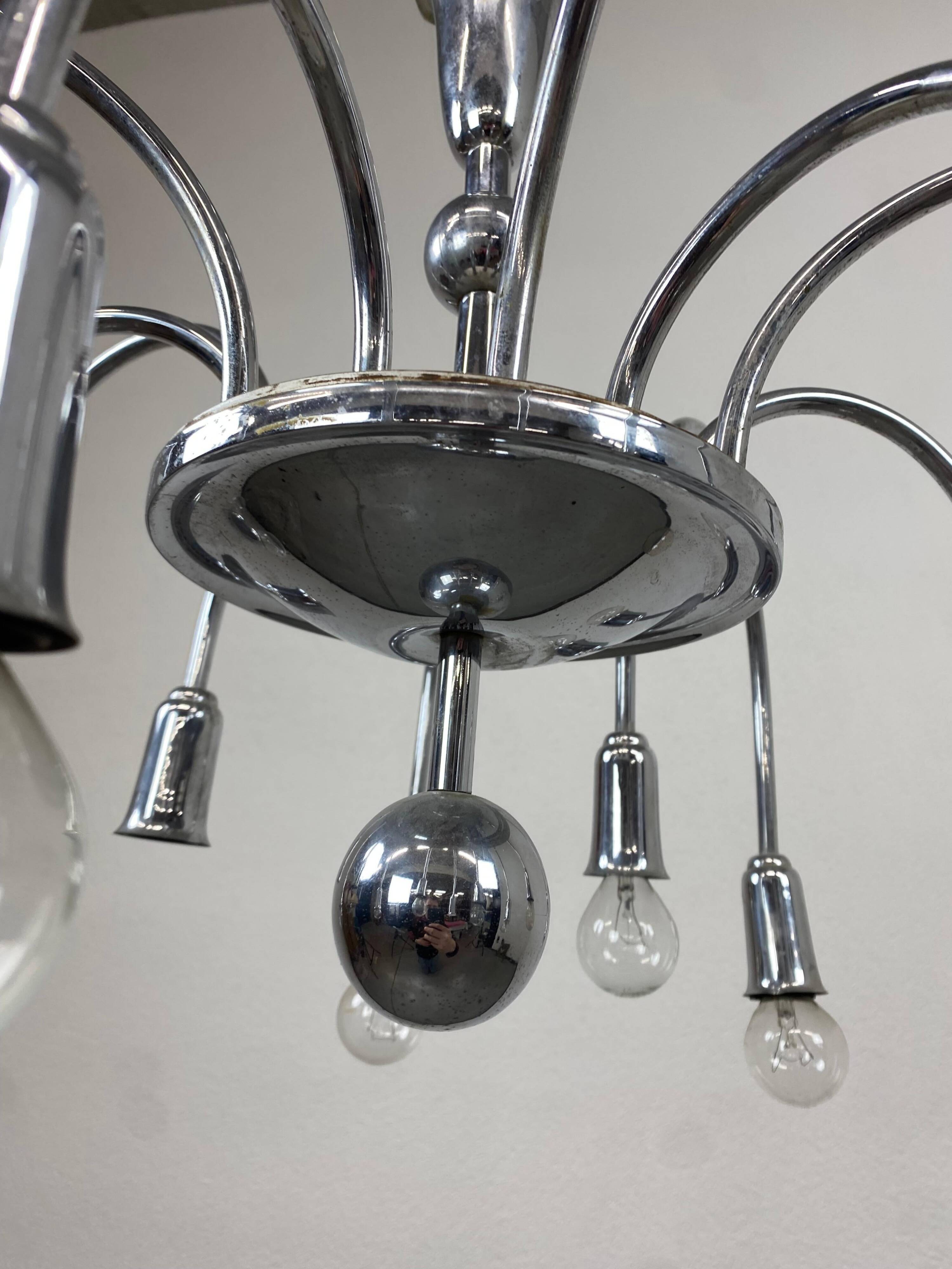 Lustre cascade design milieu du siècle