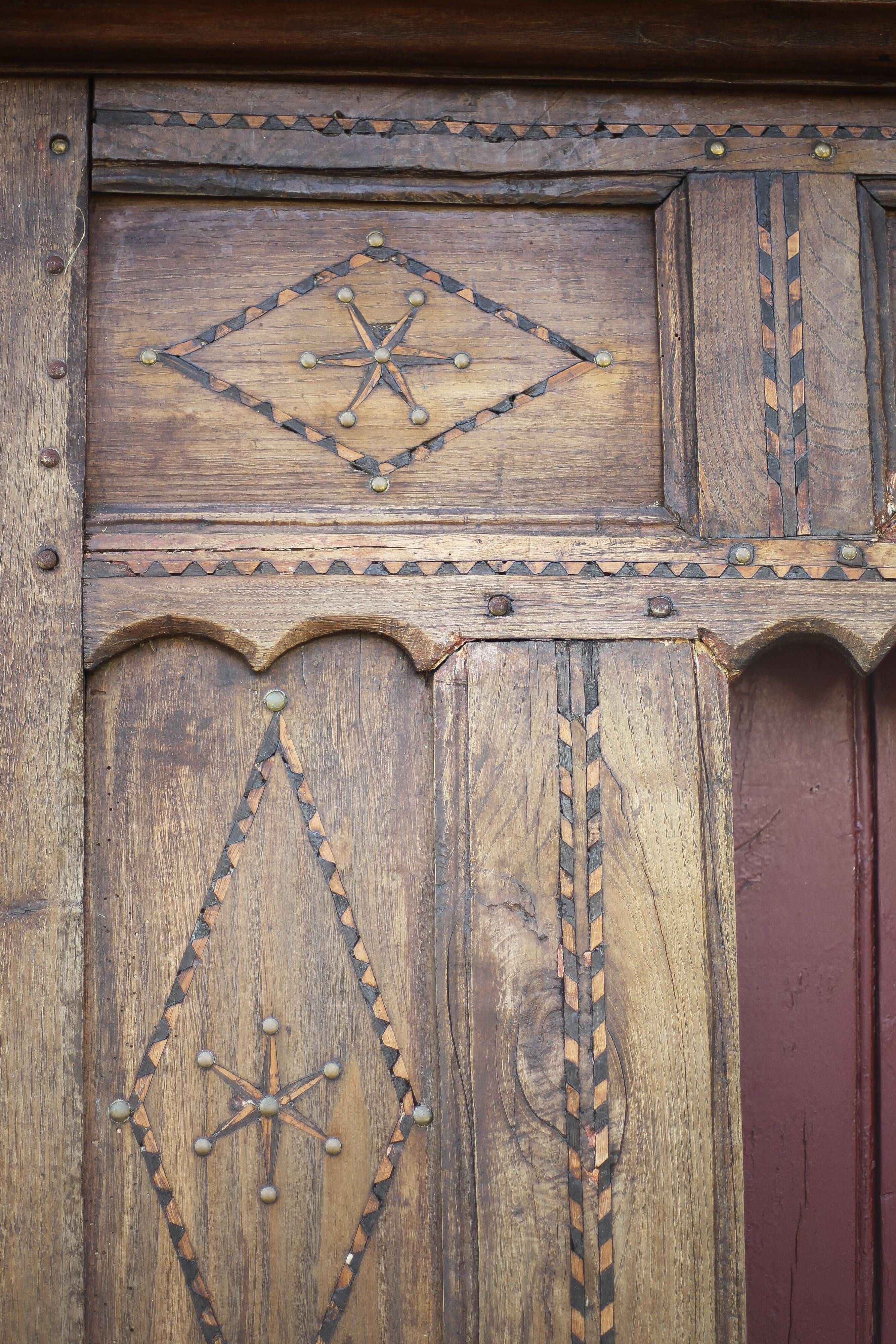 Old Breton bed door, Breton wood facade, headboard, wall decoration