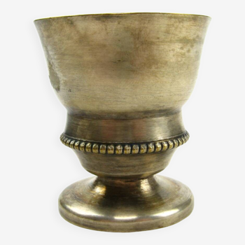 Egg cup, silver plated metal, hallmarks