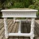 Bureau ancien en chêne sculpté et cérusé