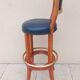 Vintage wood and antique brass bar stool
