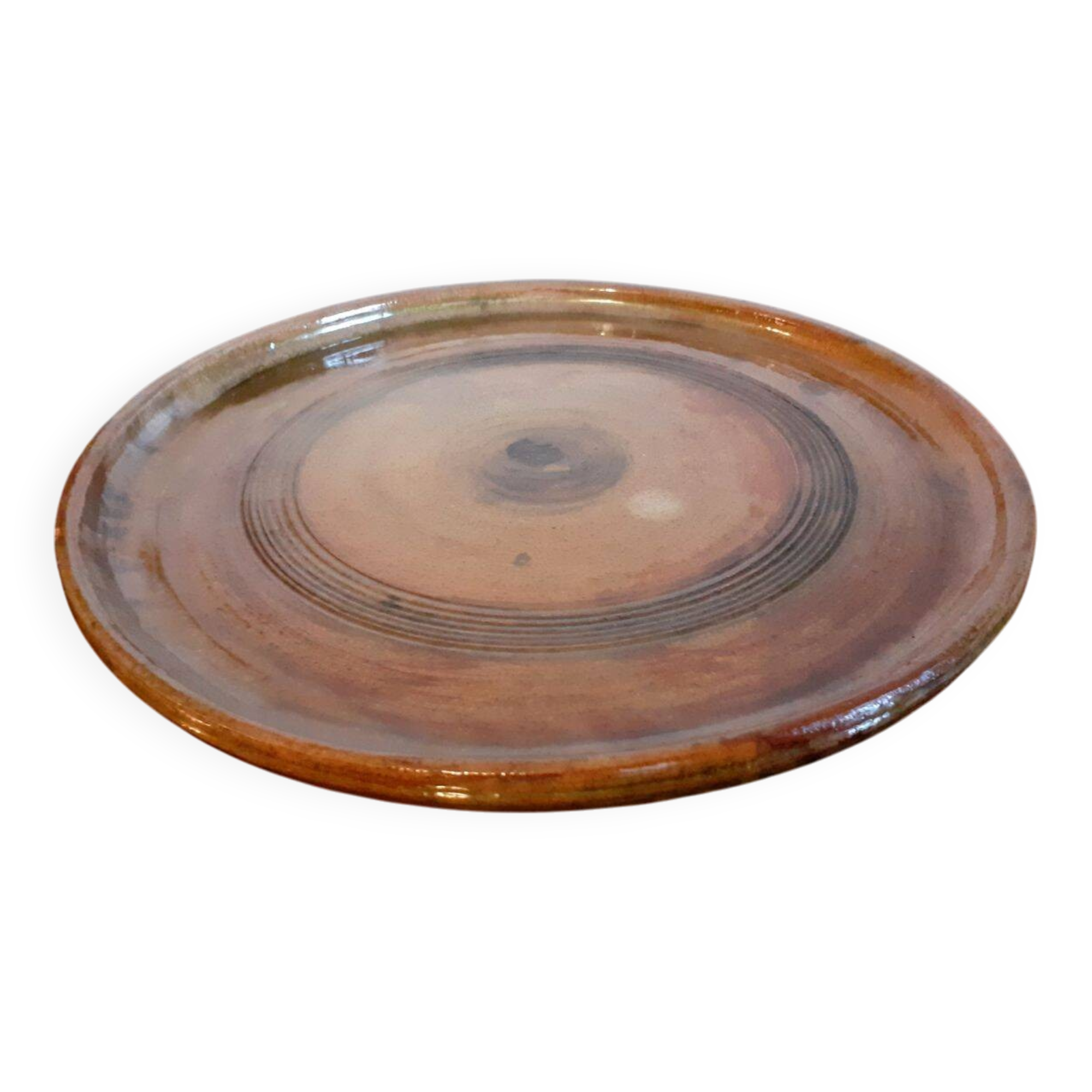 Large glazed terracotta dish from the Uzel mill