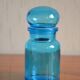 Blue glass apothecary pot