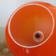 Suspension ball in opaline orange 70s
