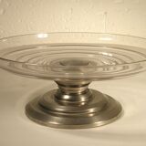 Art deco cup in glass and metal