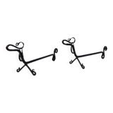 Pair of wrought iron dachshund andirons