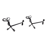 Paire de chenets teckel en fer forgé