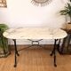 Italian marble and cast iron bistro table