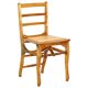 Chaise pliante militaire rare circa 1890 en fruitwood massif avec ferrure en laiton