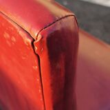 Vintage red bistro bench