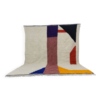 Handmade wool Berber rug 304 x 257 cm