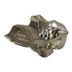 Silver-plated catchall - vine leaf with bunch of grapes