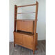 Bibliothèque avec secrétaire vintage en bois 1950
