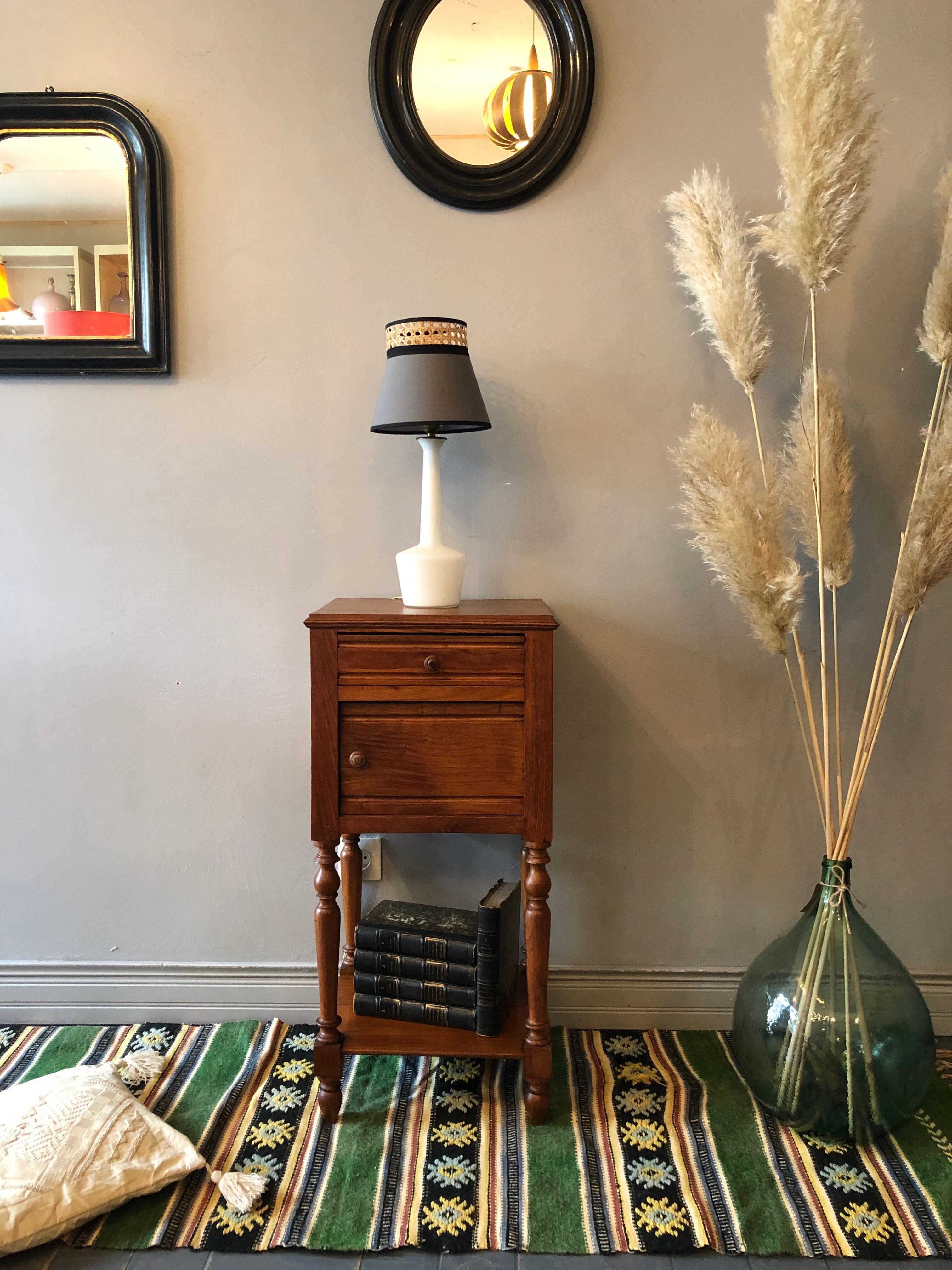 Old oak bedside table