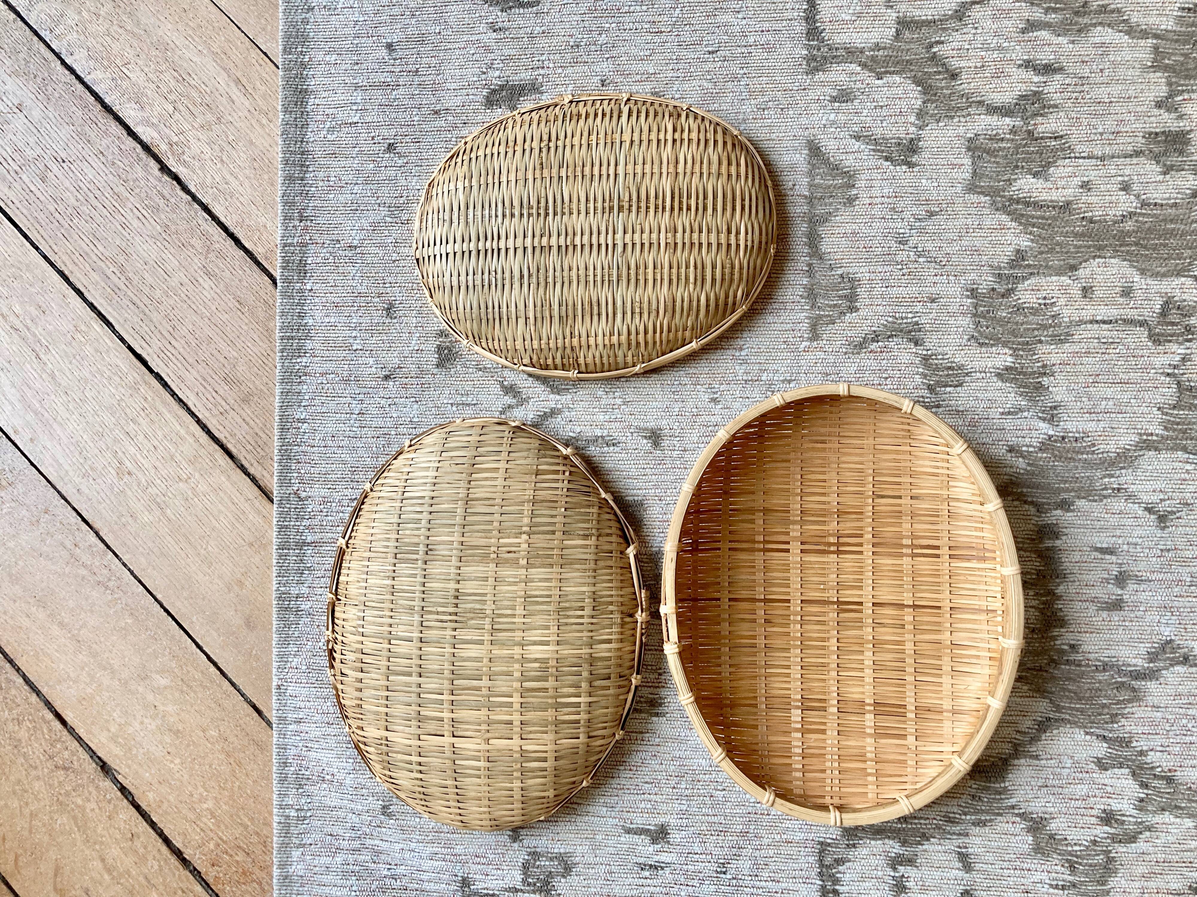 Three trundle baskets