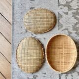 Three trundle baskets