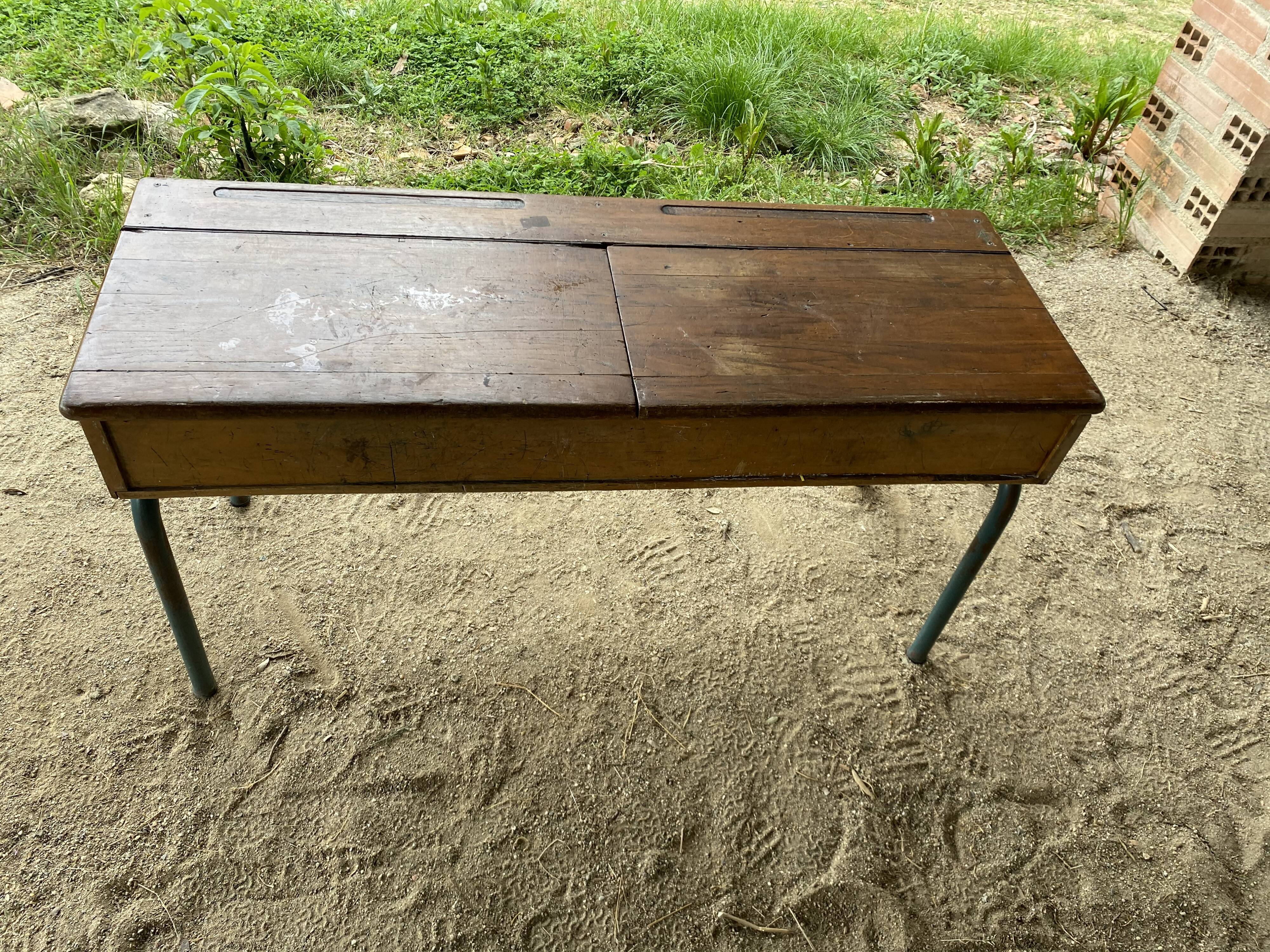 Double desk school desk Stella - French manufacturing (Tarn)