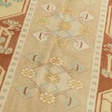 6x9 Terracotta & Cream Vintage Persian Rug, 199x290Cm