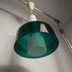 Vintage suspension in 2 elements, white opaline and transparent glass.
