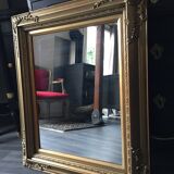 Golden antique mirror