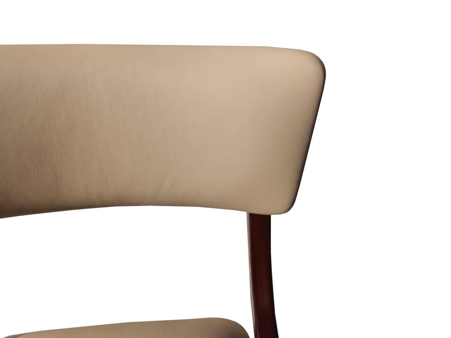 Chaise, cuir crème clair, pologne, 1960s