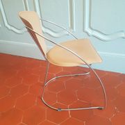 Chrome and leather chair Linda by Arrben