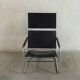 Fauteuil modèle Rondo High avec cuir noir par Heinrich Pfalzberger pour Ag Wohnbarf