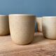 Set of 7 vintage stoneware cups, Grès CNP Village France
