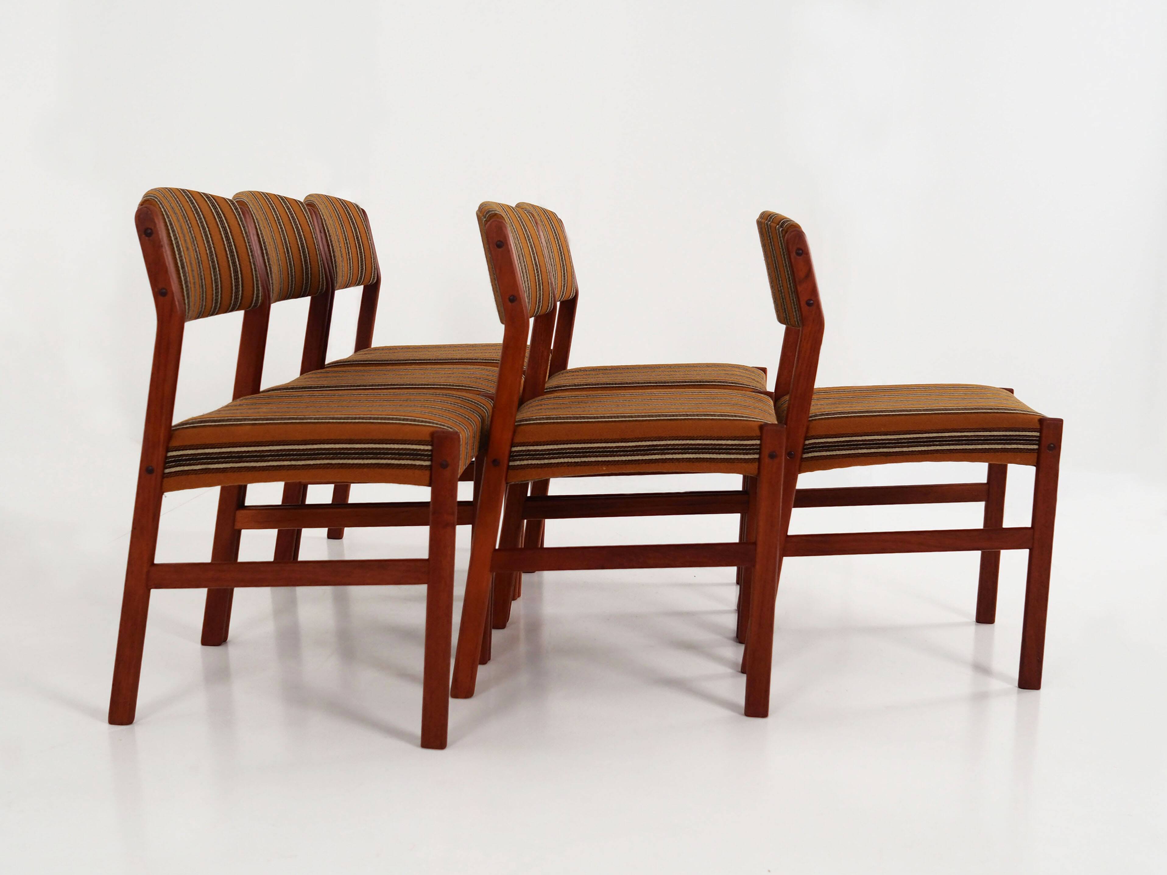 Set of six teak chairs, Danish design, 1970s, production: Denmark