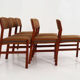 Ensemble de six chaises en teck, design danois, années 1970, production : Danemark
