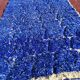 Beni Ouarain Berber rug in Majorelle blue, 250x150 cm – natural wool