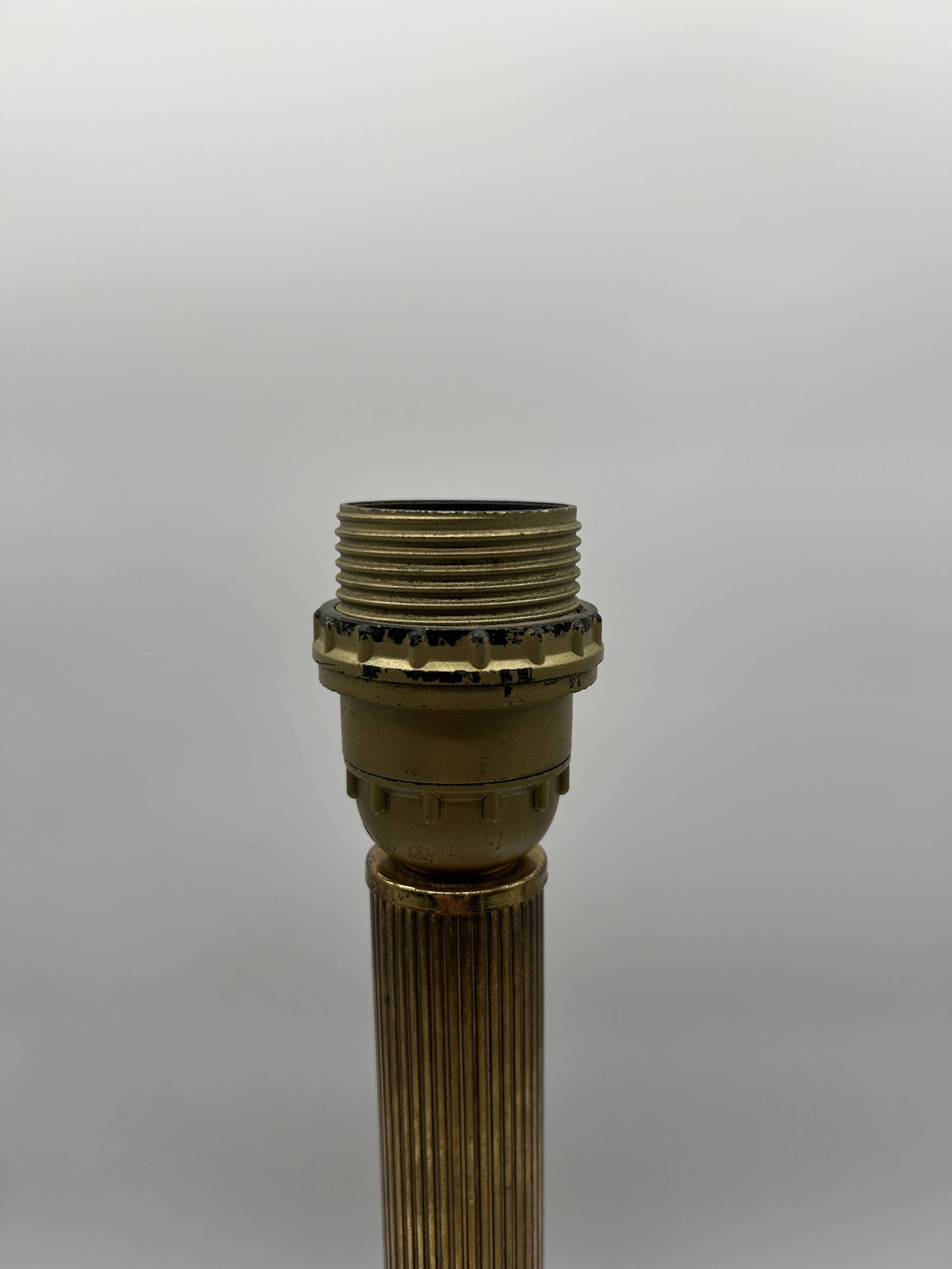 1950s desk lamp - brass/leather