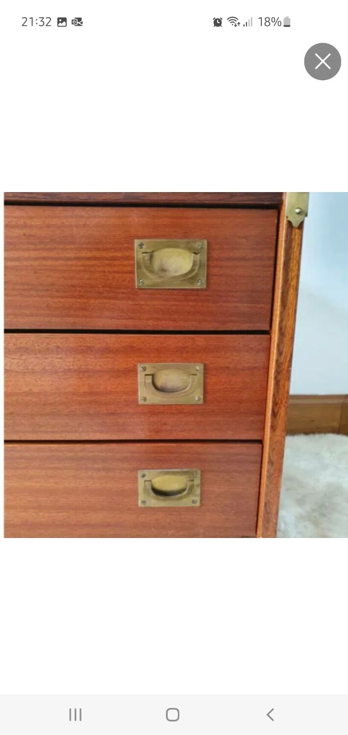 Commode basse style marine