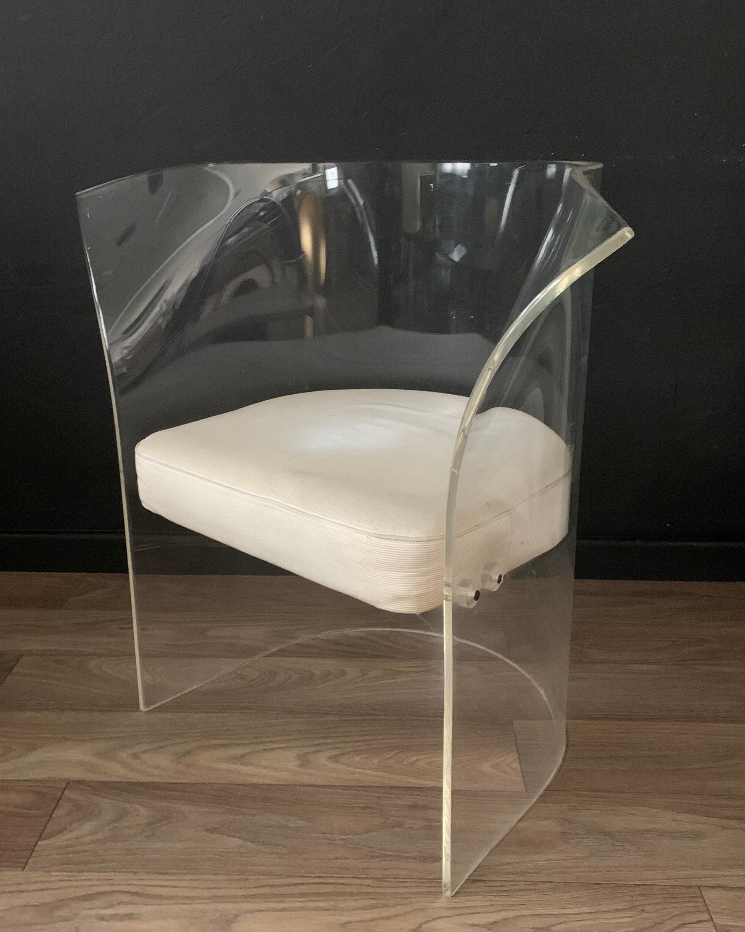 Fauteuil vintage lucite Vladimir Kagan
