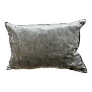 Coussin en velours gris