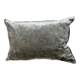 Grey velvet cushion 35x50 cm