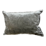Grey velvet cushion 35x50 cm