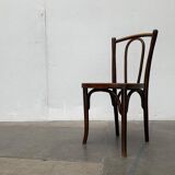 Art Deco curved wooden café chair, 1930s