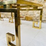 Pair of brass and glass side tables circa 70/80