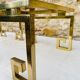 Paire de tables d’appoint laiton et verre circa 1970/80