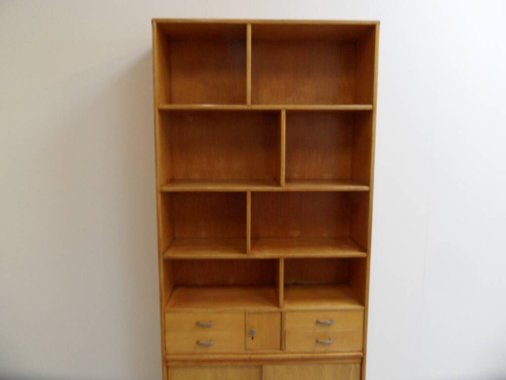 Mid century wall unit with open bookcase