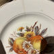 Set of 5 antique earthenware plates – vintage fruit & flower design