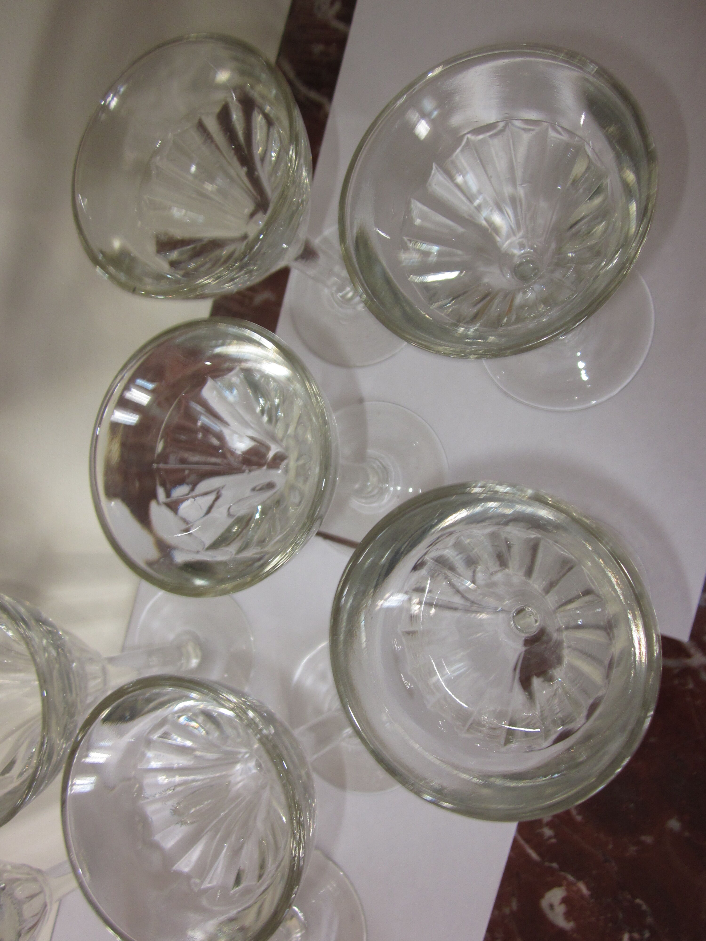 Set of 8 glasses bistro glass breath of the 20-30 years