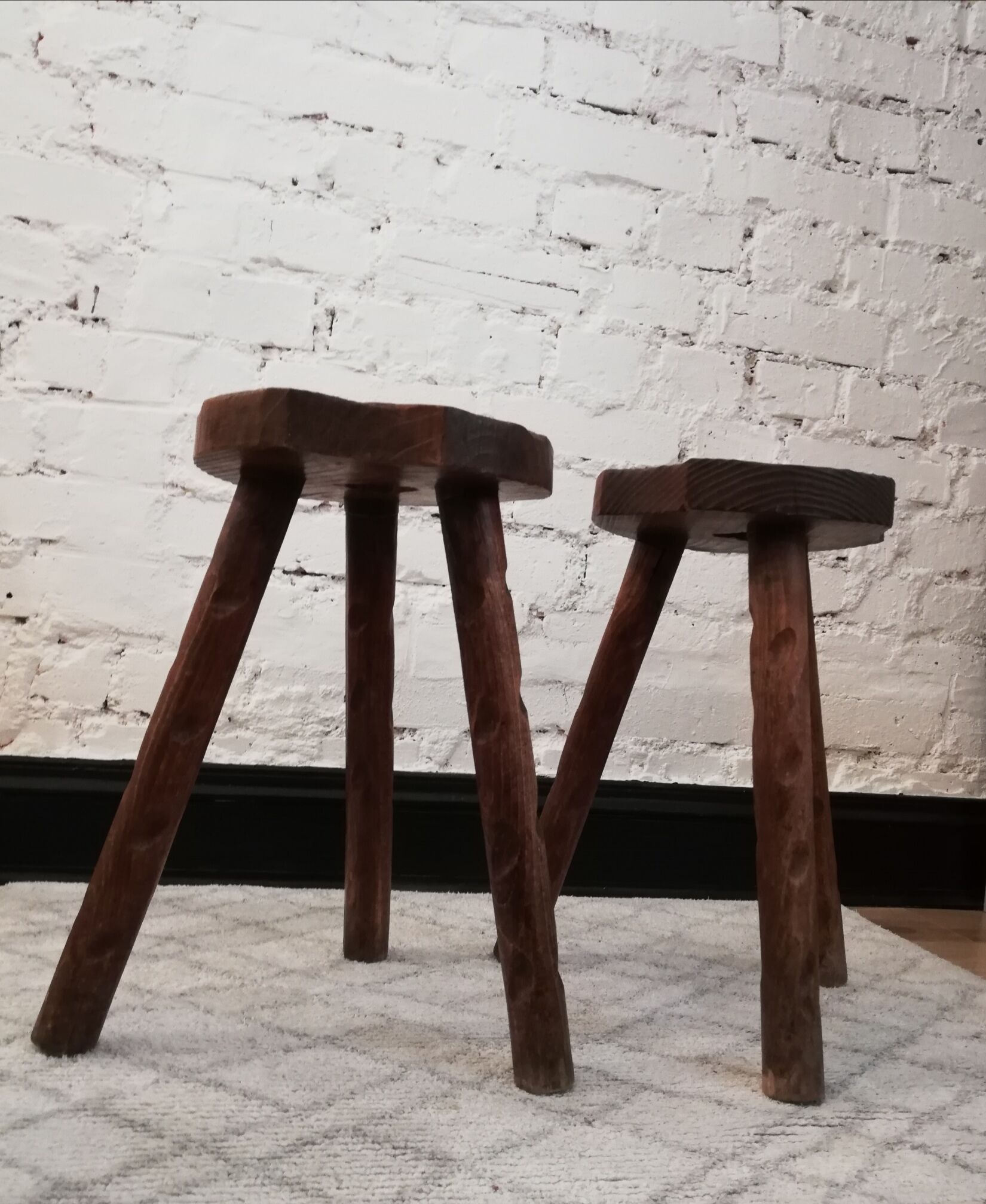 Brutalist tripod stools
