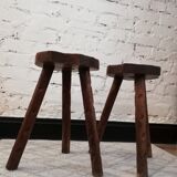 Brutalist tripod stools