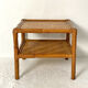 Table d'appoint en rotin vintage 1970