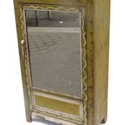 Vintage buffet mirror old art deco teak furniture original green patina