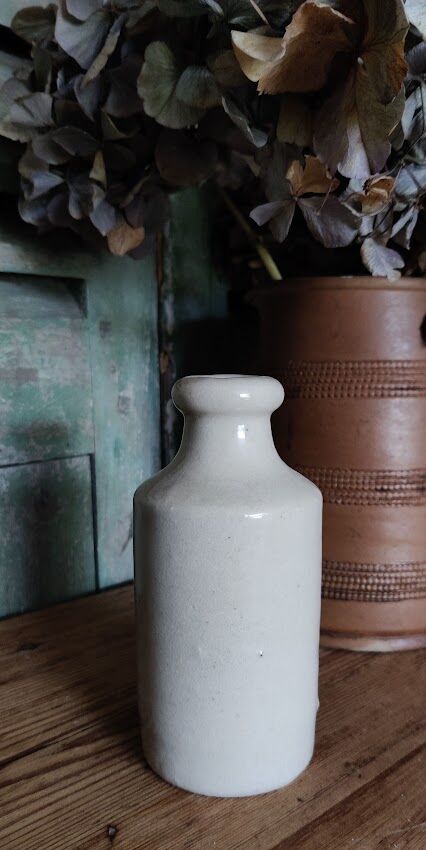 Stoneware pharmacy bottle