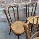 Set of 6 mismatched Viennese bistro restaurant chairs from the 1920s
