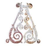 Hunting wheels gate jib bourgeois house in cast iron 19th